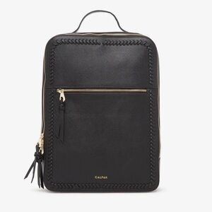 NWT Kaya Calpak Black Laptop Backpack with Gold Accents